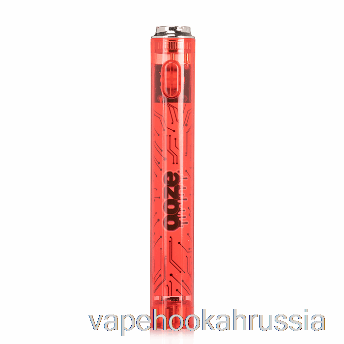 Vape Russia Ooze Slim 400 мАч прозрачный аккумулятор 510 рубиново-красный